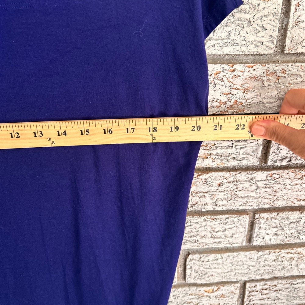 Eileen Fisher Petite Purple Rayon Lycra Scoop Neck Tunic Top PS - Picture 6 of 6
